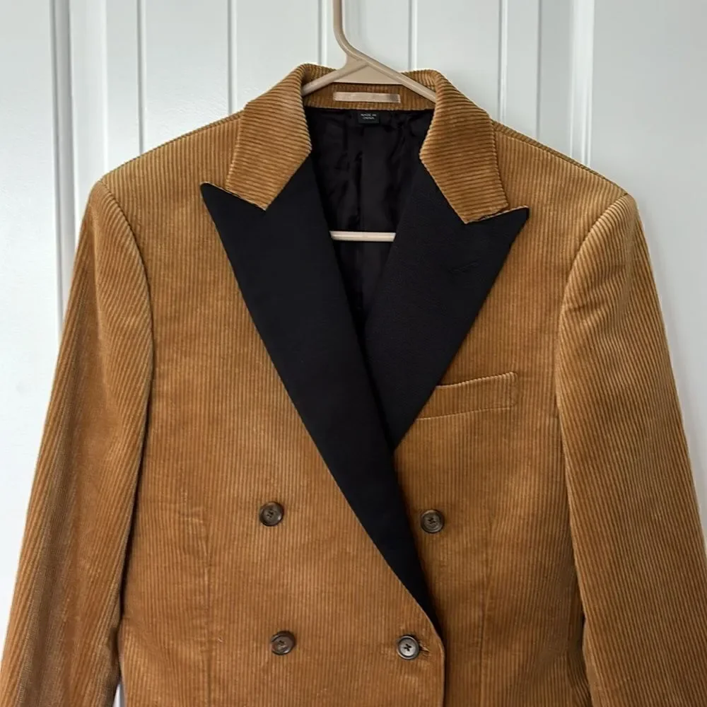 J.Crew Thé Ludlow Double-Breated Corduroy Tuxedo Jacket New!